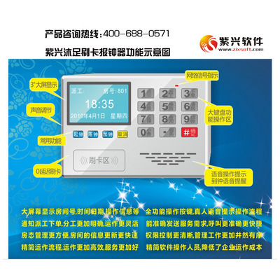 【熱銷推薦桑拿 沐足技師上下鐘報(bào)鐘器】價(jià)格,廠家,圖片,桑拿設(shè)備,上海紫興信息科技-